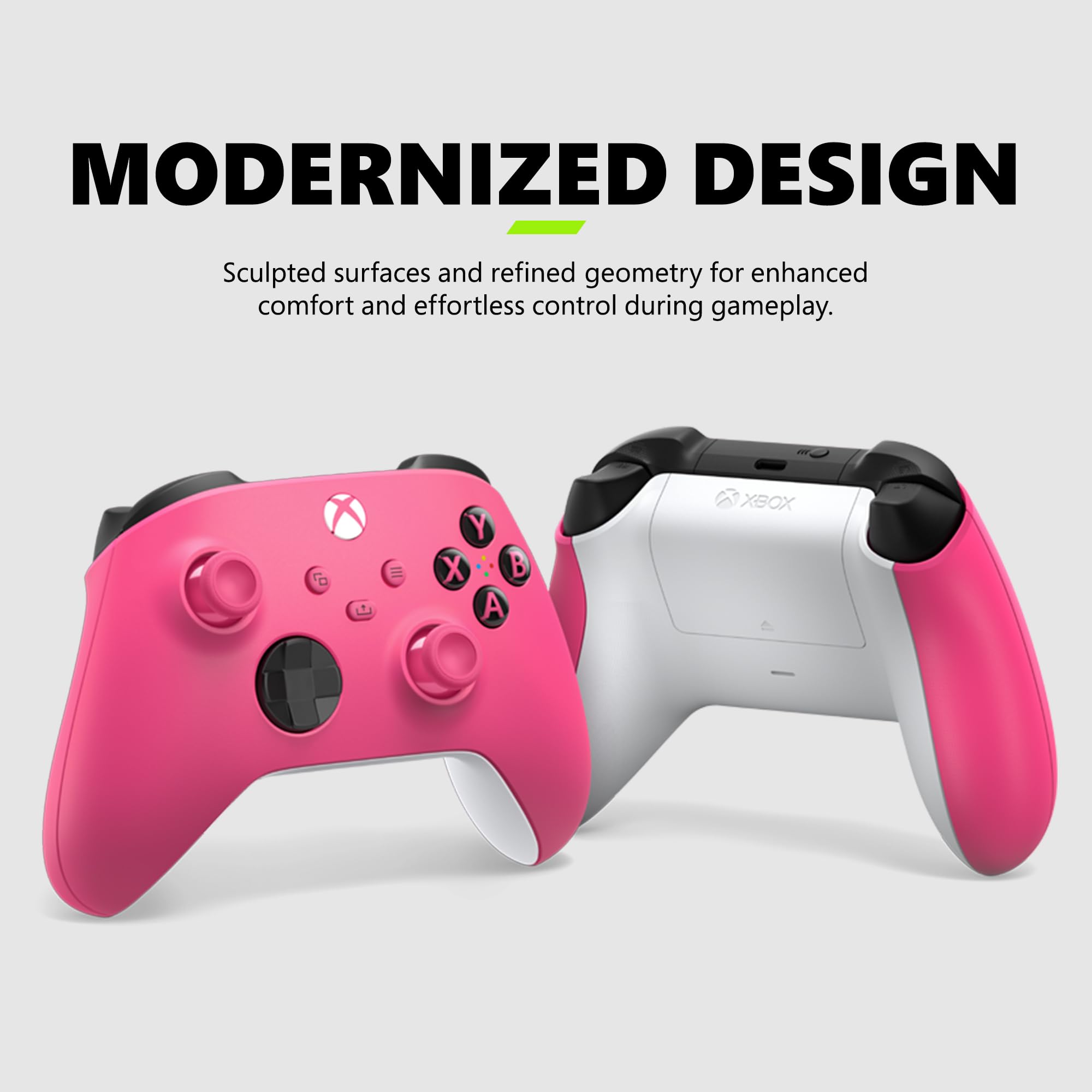 Xbox Wireless Gaming Controller | Deep Pink | Console, PC, & Android | Textured Grip | Wireless, Bluetooth, USB-C Connectivity