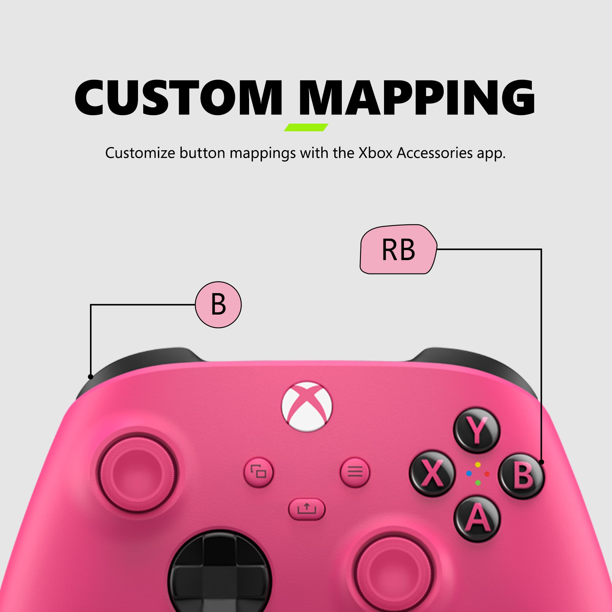 Xbox Wireless Gaming Controller | Deep Pink | Console, PC, & Android | Textured Grip | Wireless, Bluetooth, USB-C Connectivity