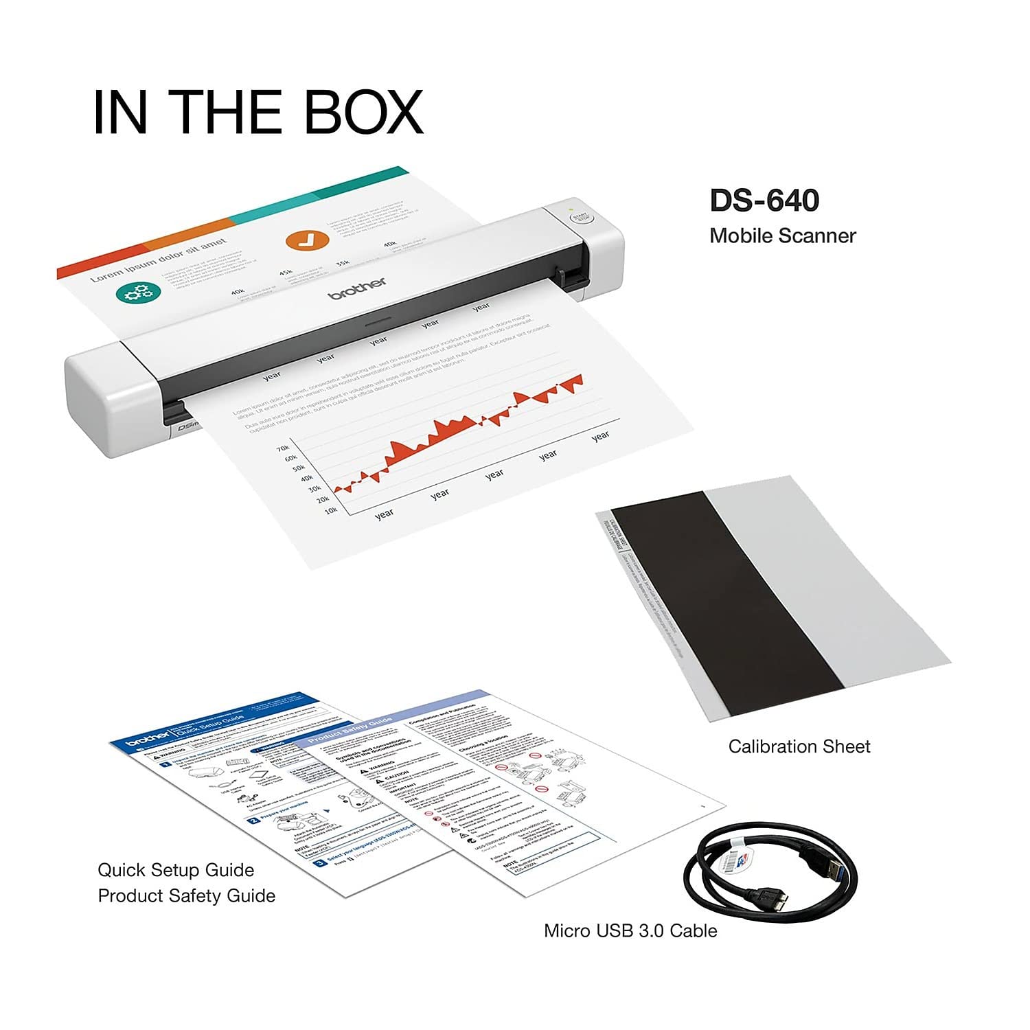Brother DS-640 Compact Mobile Document Scanner, (Model: DS640)