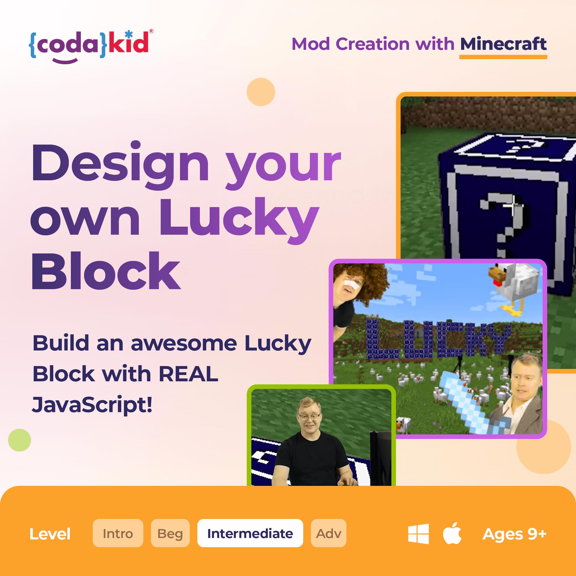 Coding for Kids with Minecraft - Ages 9+ Learn Real Computer Programming and Code Amazing Minecraft Mods with Java - Award-Winning Online Courses (PC & Mac)