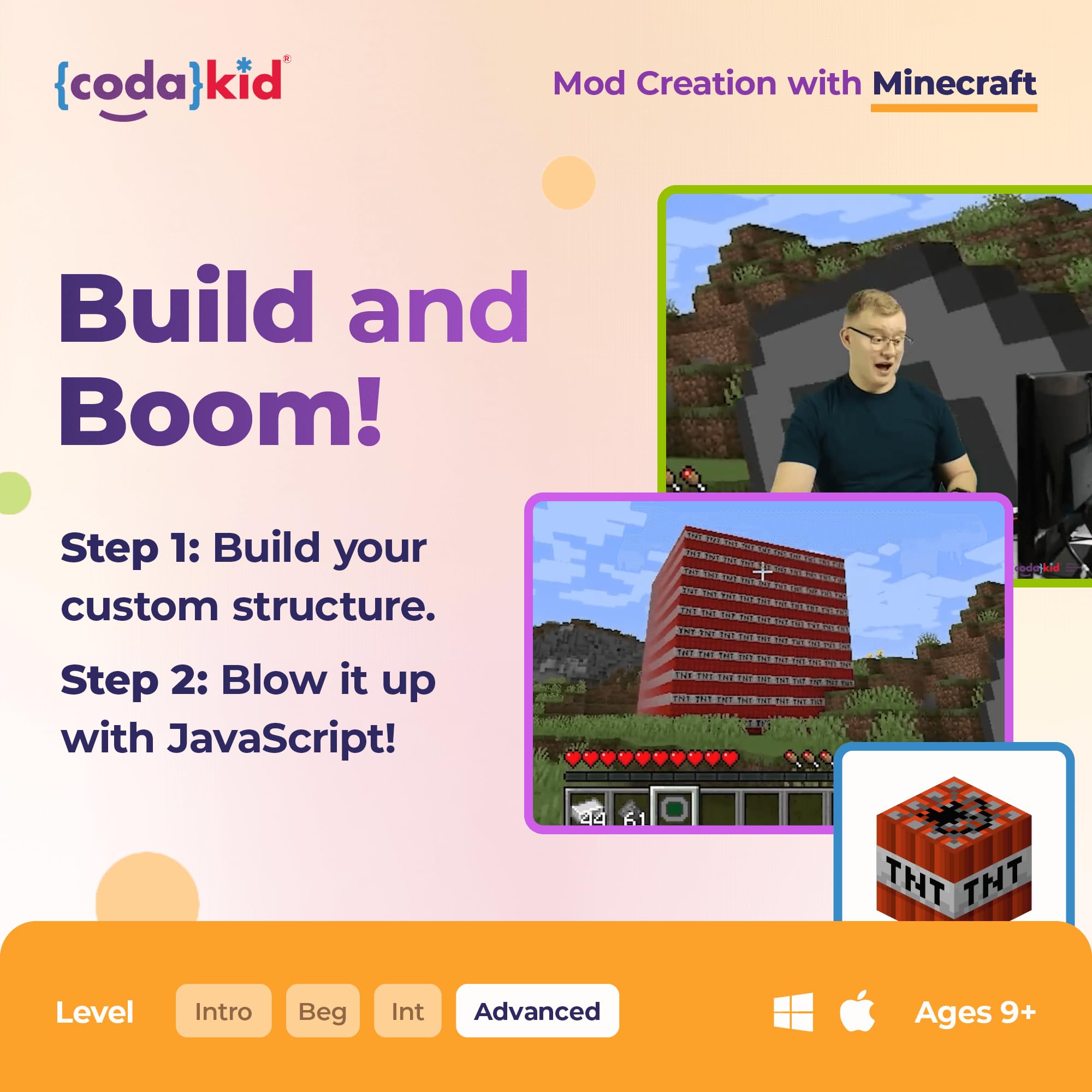 Coding for Kids with Minecraft - Ages 9+ Learn Real Computer Programming and Code Amazing Minecraft Mods with Java - Award-Winning Online Courses (PC & Mac)