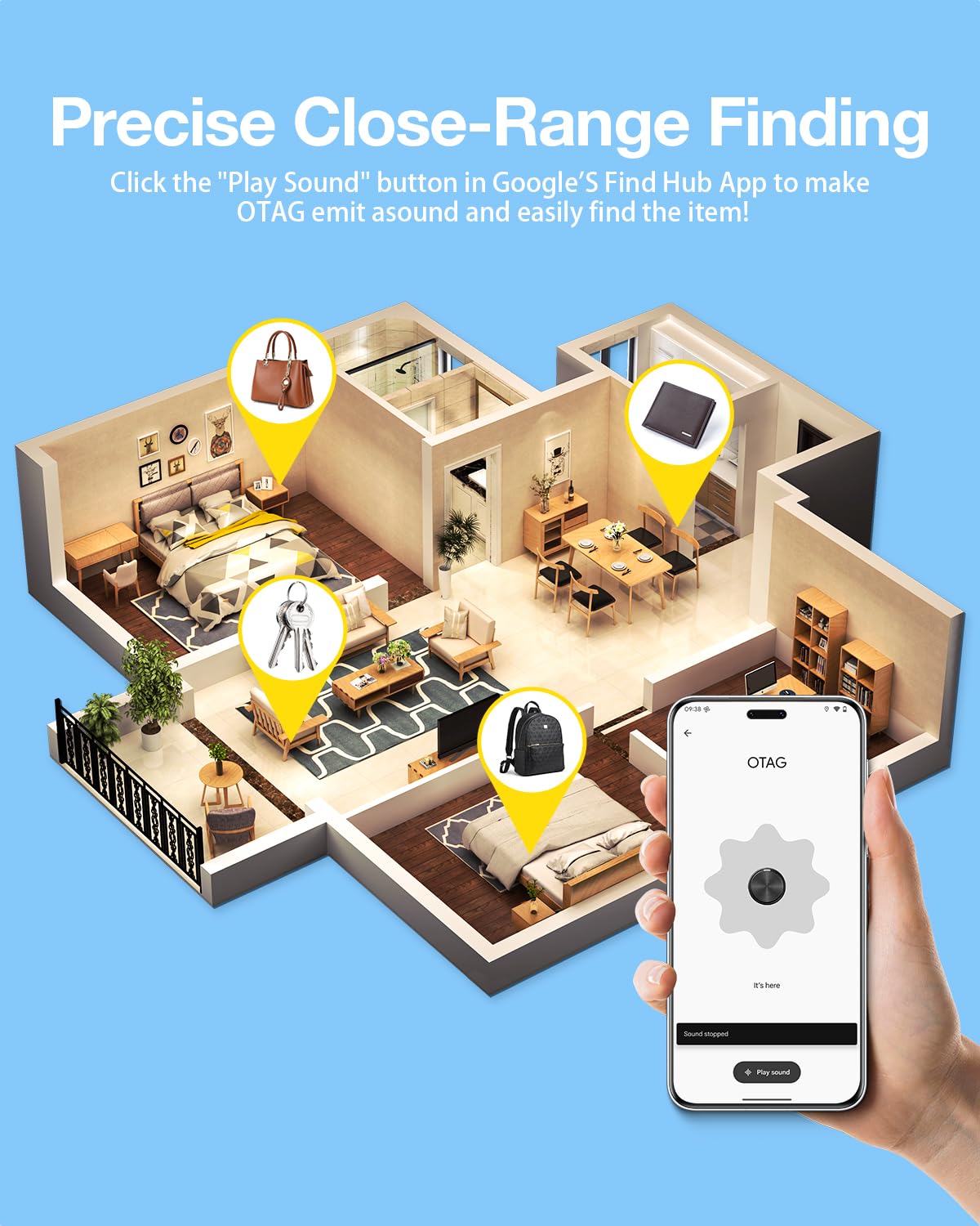 Air Tags for Android,Air Tags-4 Pack Android,Air Tracker Tags with 4 Case,2 Year Battery Life,Google Find Trackers for Google'S Find Hub App,IP65 Waterproof Luggage Air Tracker Tag for Keys