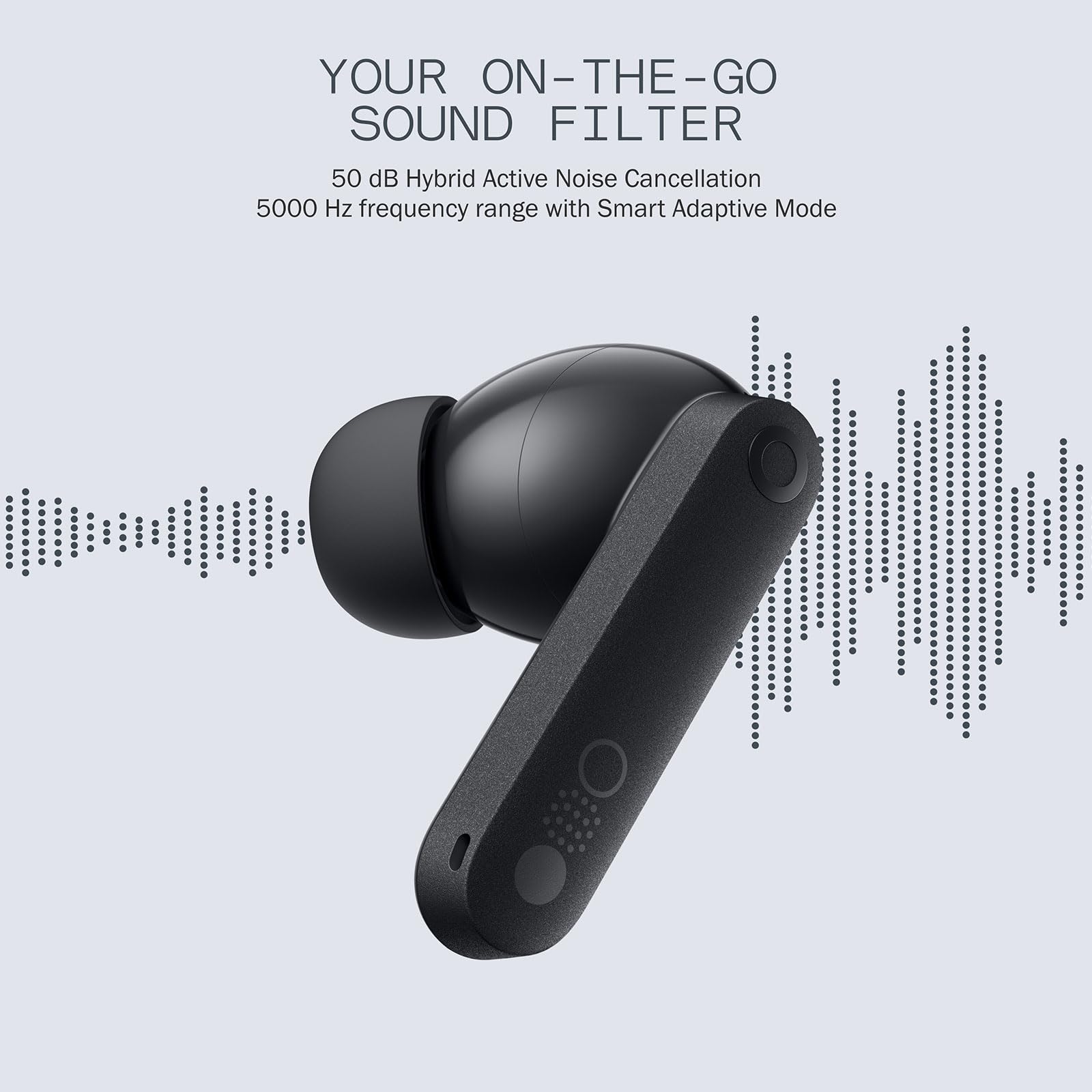 CMF Buds Pro 2 Wireless Earbuds with Smart Dial, 50dB Hybrid Noise Cancelling Earbuds Wireless Bluetooth 5.3, 11mm Bass with LDAC, 6 Hi-Res Audio Mics, 43H Playtime, Fast Charging Case, Light Grey