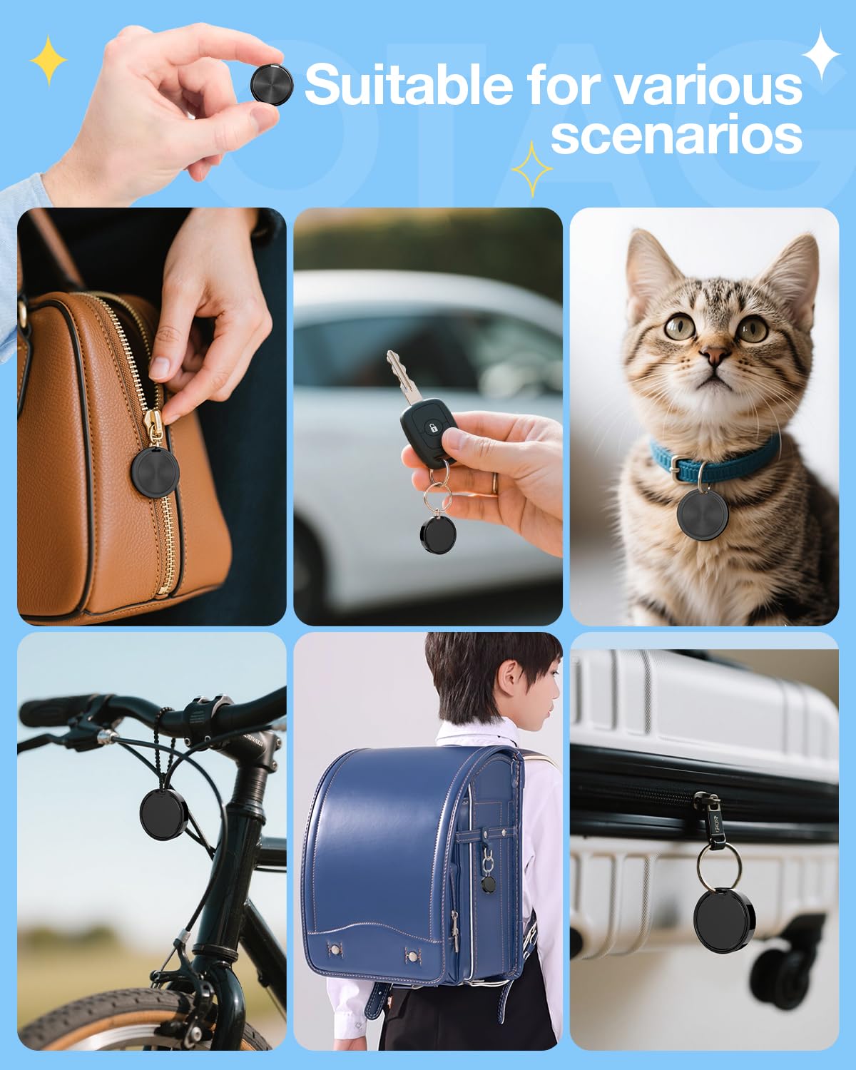 Air Tags for Android,Air Tags-4 Pack Android,Air Tracker Tags with 4 Case,2 Year Battery Life,Google Find Trackers for Google'S Find Hub App,IP65 Waterproof Luggage Air Tracker Tag for Keys