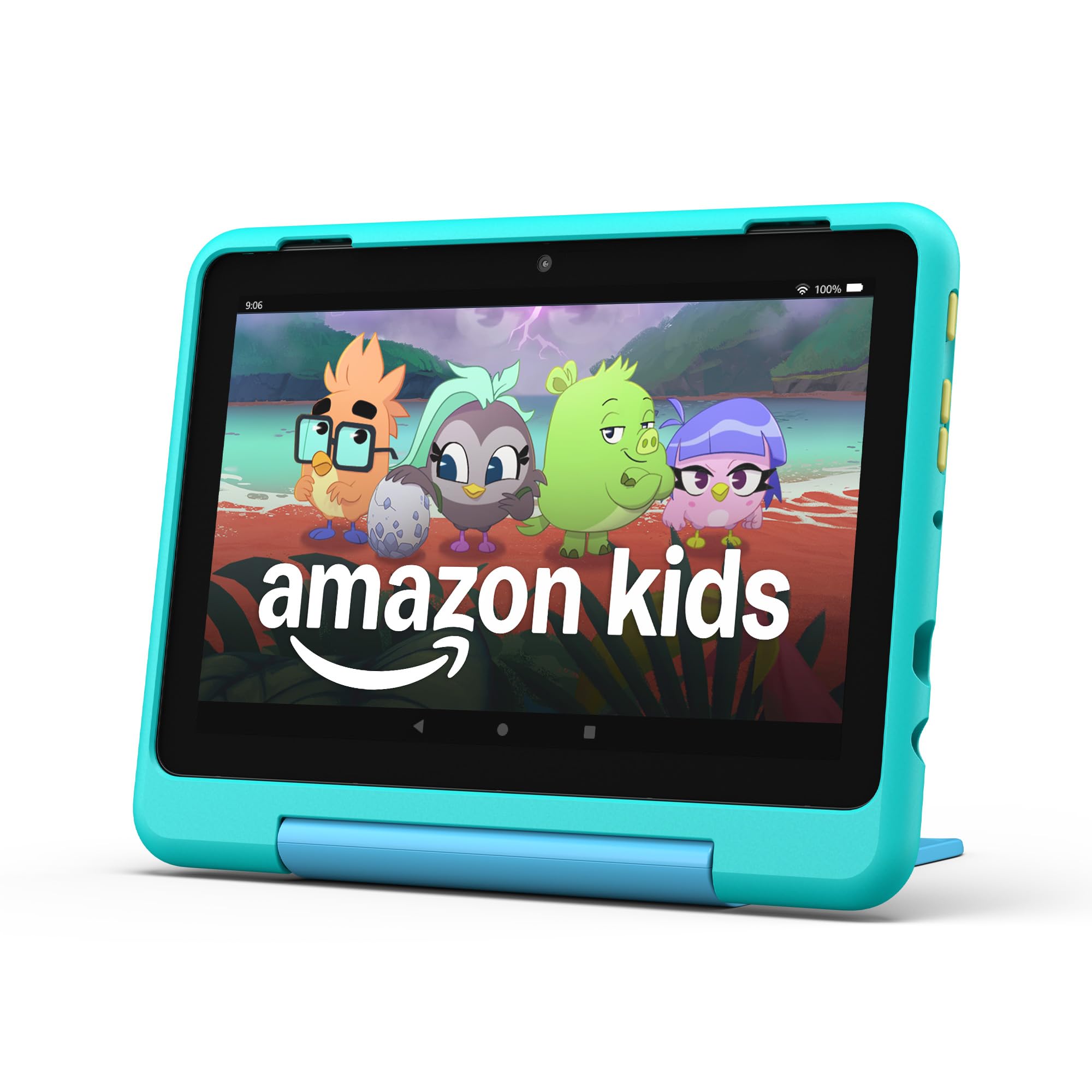Amazon Fire HD 8 Kids Pro tablet (newest model), ages 6-12. Bright 8" HD screen, includes ad-free content, parental controls, 13-hr battery, slim case for older kids, 64GB, Hello Teal