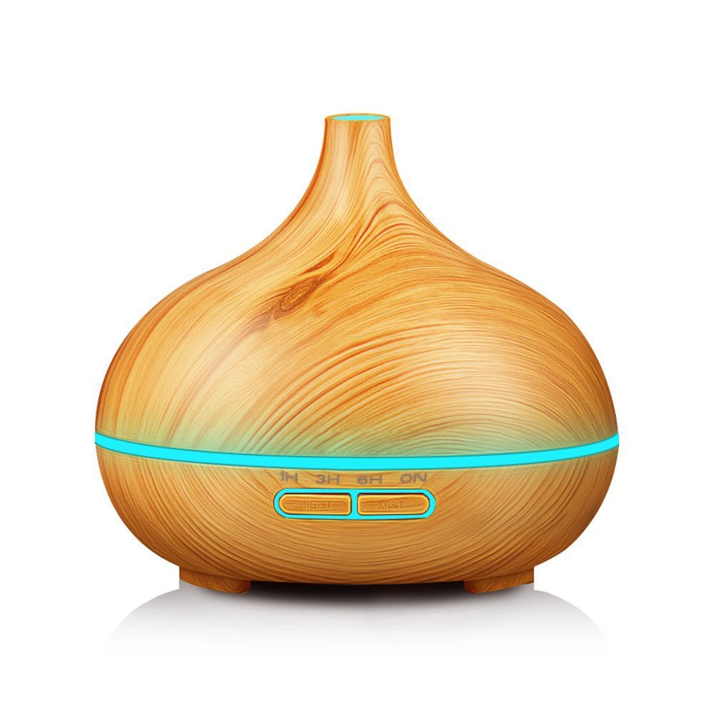 Wood Grain Aroma Diffuser 400ML with Sharp Mouth