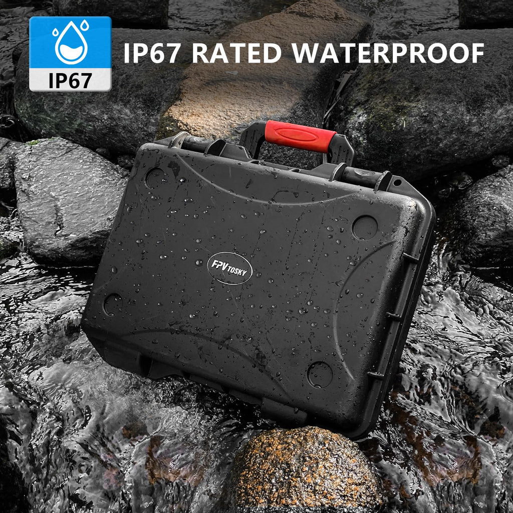 FPVtosky Hard Case for Avata 2 Drone Combo, Waterproof Carrying Case, Fits DJI Goggles 3 [NOT for Goggles N3], RC Motion 3 & DJI FPV Remote Controller 3 Accessories [CASE ONLY]