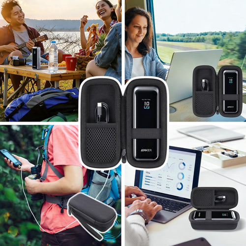 Baval 适用于 Anker Prime 20100mAh 220W 移动电源的硬质旅行收纳盒，兼容 20100mAh 三口 220W 输出移动电源（仅收纳盒）