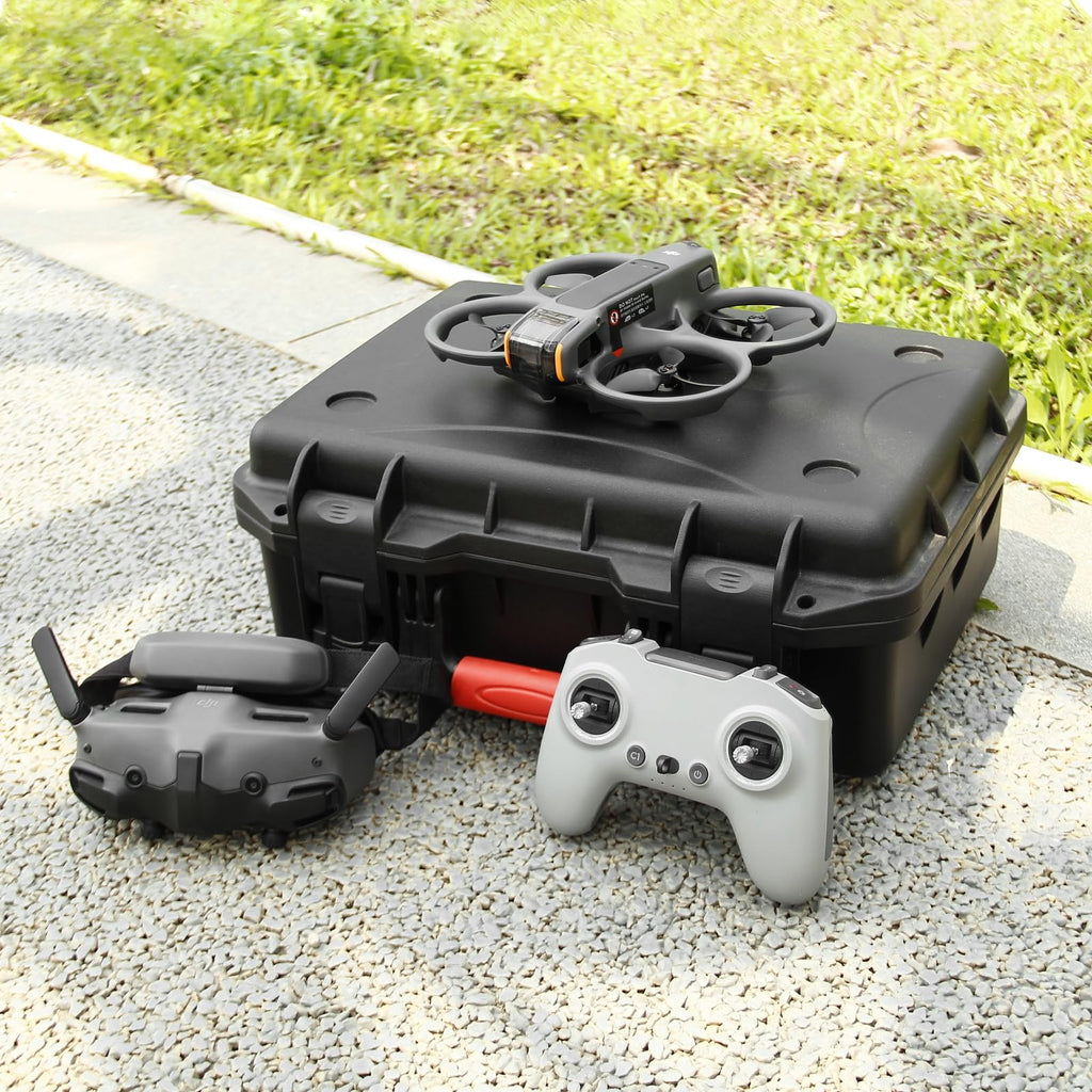 FPVtosky Hard Case for Avata 2 Drone Combo, Waterproof Carrying Case, Fits DJI Goggles 3 [NOT for Goggles N3], RC Motion 3 & DJI FPV Remote Controller 3 Accessories [CASE ONLY]